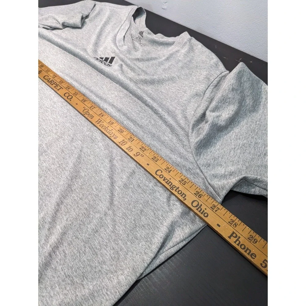 adidas Aeroready Gray Shirt Men 2XL Performance Sportswear Workout Sports Logo